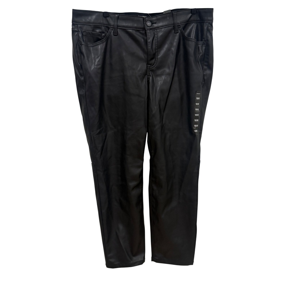 Torrid Black Faux Leather Pants Regular Fit Plus Size 18R‎ 40960972
